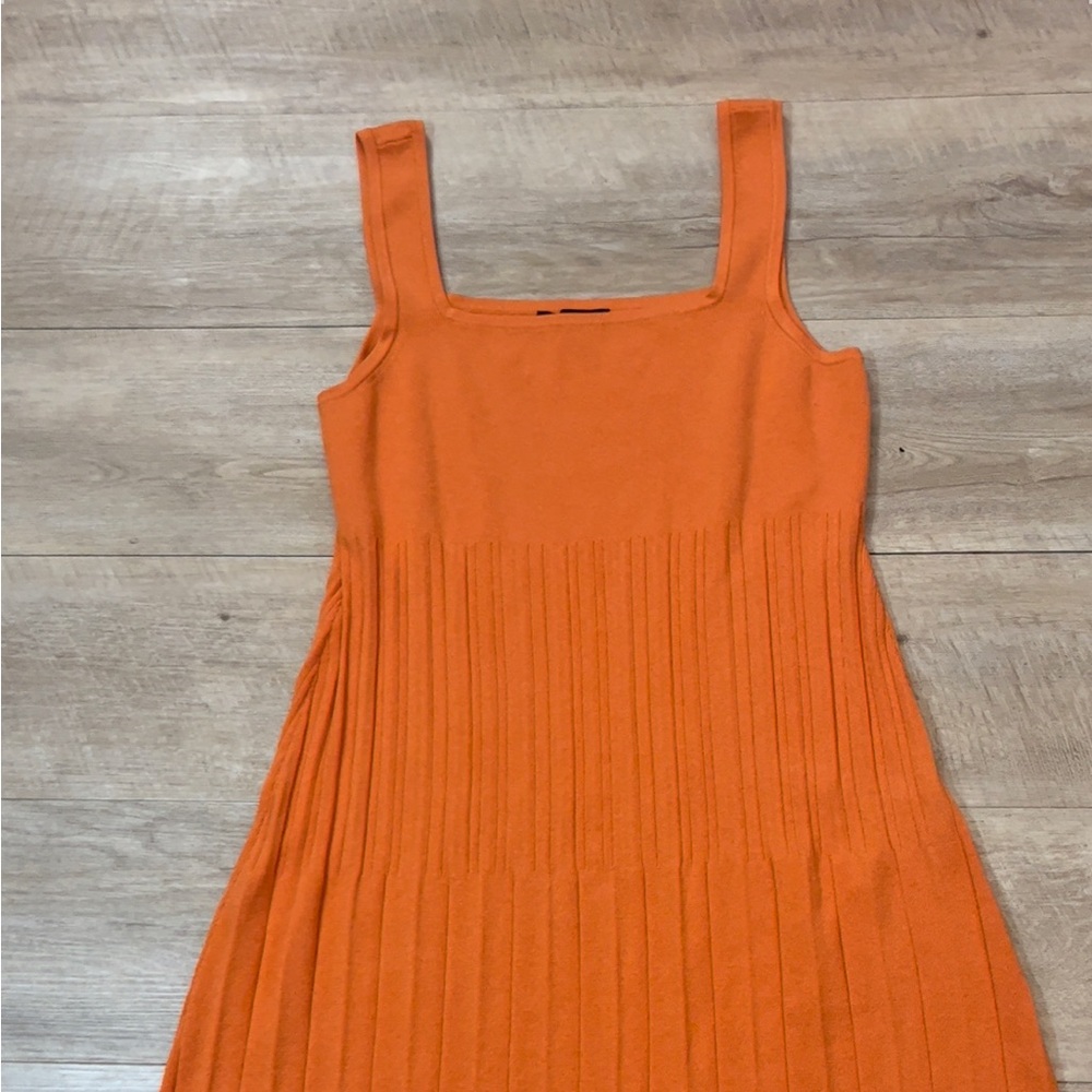 Ann Taylor Square Neck Pleated Sweater Tank Midi Dress Size XL - Picture 4 of 8
